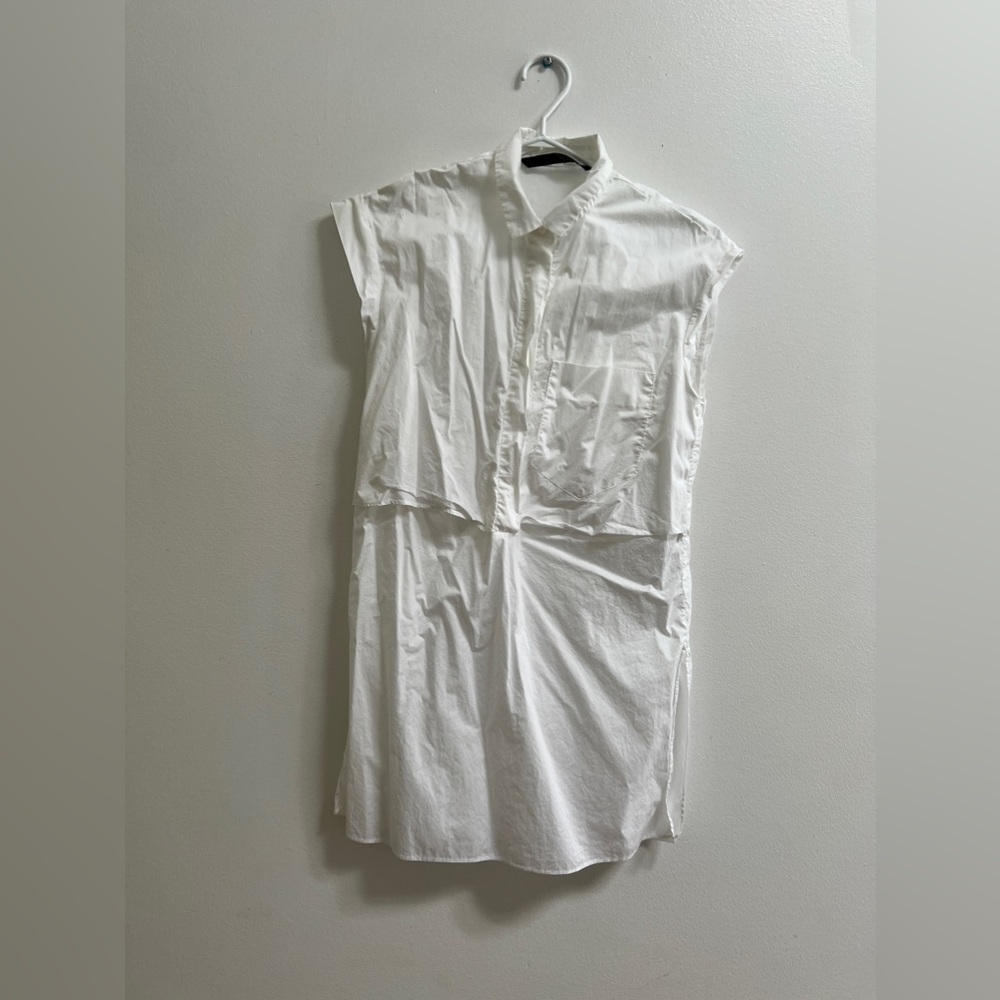 Zara Sleeveless Poplin Top S